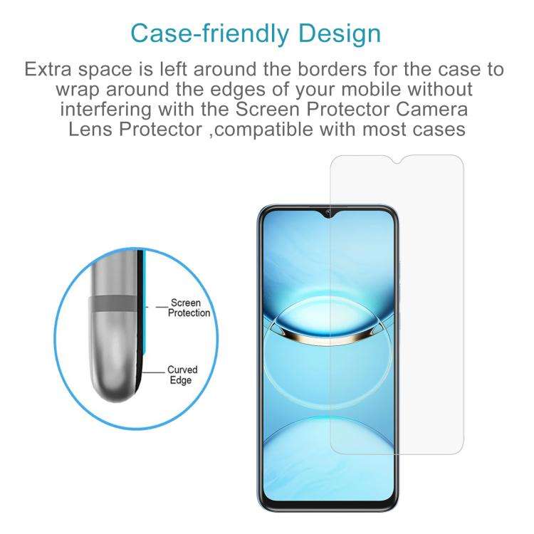 For Oukitel C1 Pro 50pcs 0.26mm 9H 2.5D Tempered Glass Film