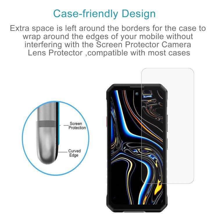 For Oukitel WP58 Pro 50pcs 0.26mm 9H 2.5D Tempered Glass Film