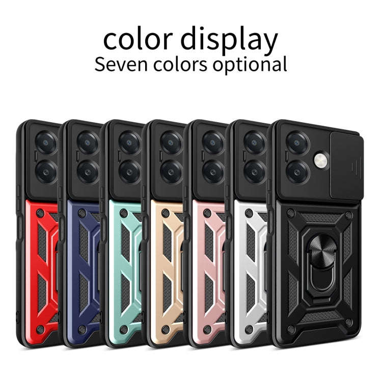 For OPPO A3x 5G India / A3x 4G Sliding Camera Cover Design TPU+PC Phone Case(Red)