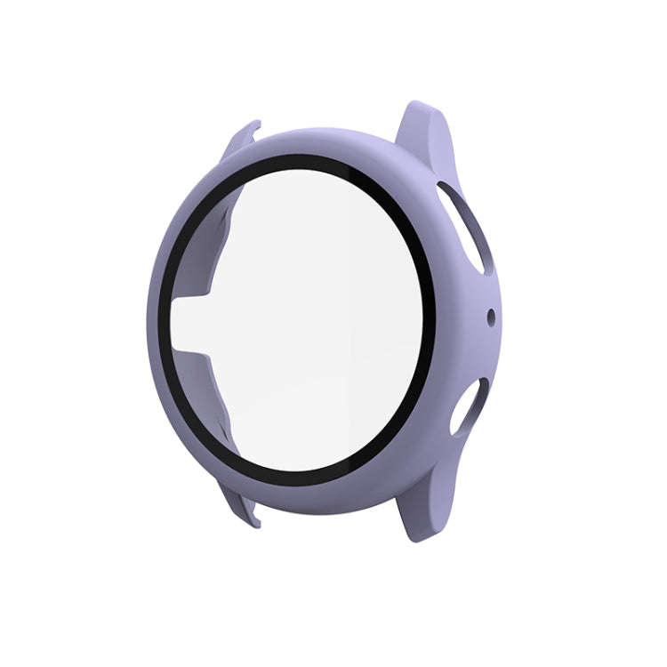 For Samsung Galaxy Watch Active 2 40mm PC Protective Case with Tempered Glass Film(Purple)