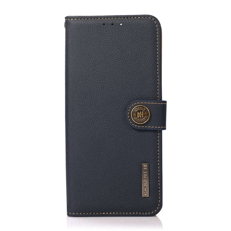 For Xiaomi Redmi Note 13 KHAZNEH Custer Texture RFID Genuine Leather Phone Case(Blue)