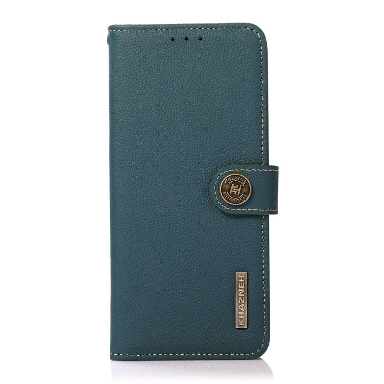 For Xiaomi Redmi Note 13 Pro KHAZNEH Custer Texture RFID Genuine Leather Phone Case(Green)