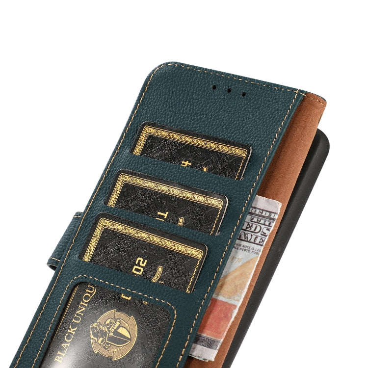 For Xiaomi Redmi Note 13 Pro KHAZNEH Custer Texture RFID Genuine Leather Phone Case(Green)