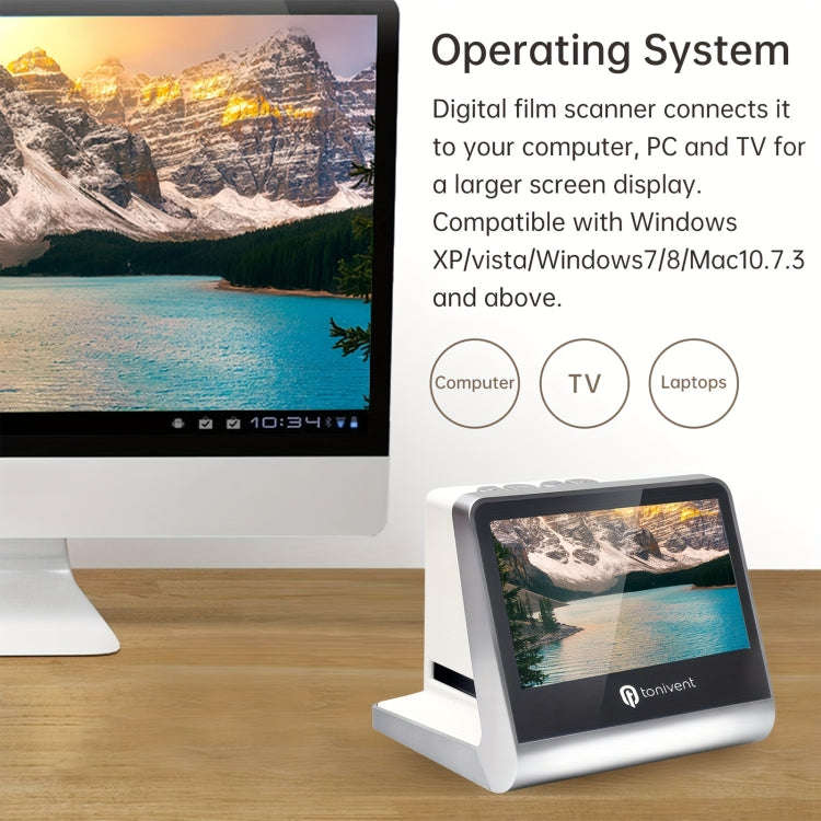 Tonivent TON170 14 Mega Pixels 5 inch HD Screen Film Scanner(UK Plug)