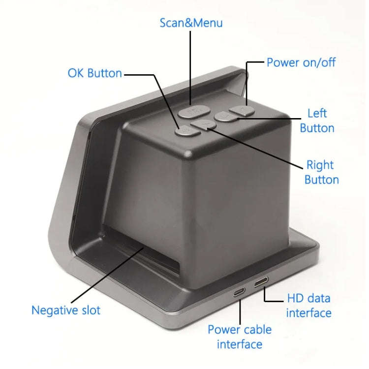 Tonivent TON171 22 Mega Pixels 5 inch HD Screen Film Scanner(UK Plug)