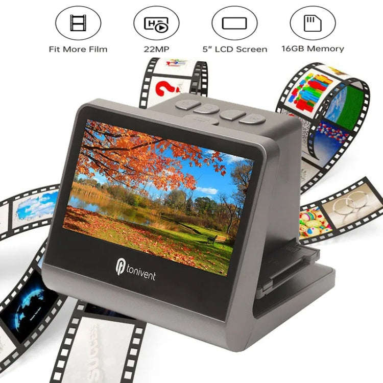 Tonivent TON171 22 Mega Pixels 5 inch HD Screen Film Scanner(UK Plug)