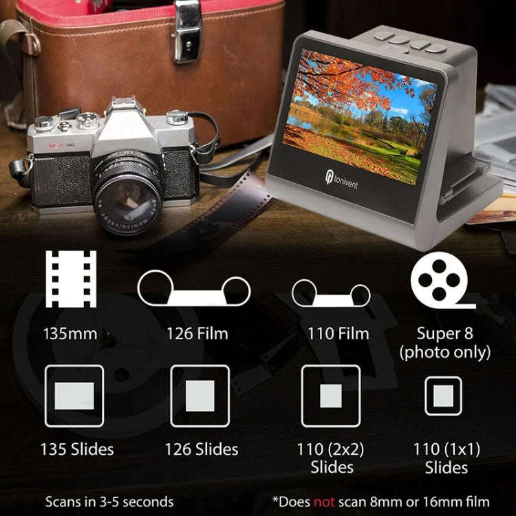 Tonivent TON171 22 Mega Pixels 5 inch HD Screen Film Scanner(UK Plug)