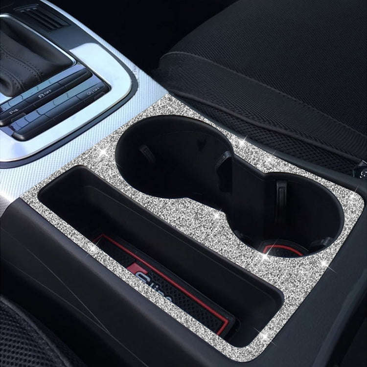 For Audi A5 / A4 / B8 / Q5 Car Water Cup Holder Diamond Decoration Sticker, Left and Right Drive