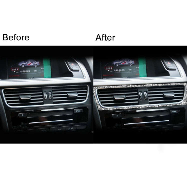 For Audi A4 / A5 / Q5 Car Air Conditioning Air Outlet Frame Diamond Decoration Sticker, Left Drive