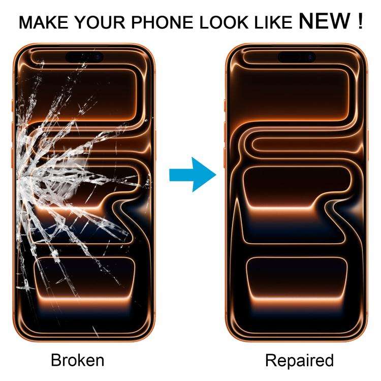 For iPhone 17 Pro Max Front Screen Outer Glass Lens with OCA Optically Clear Adhesive