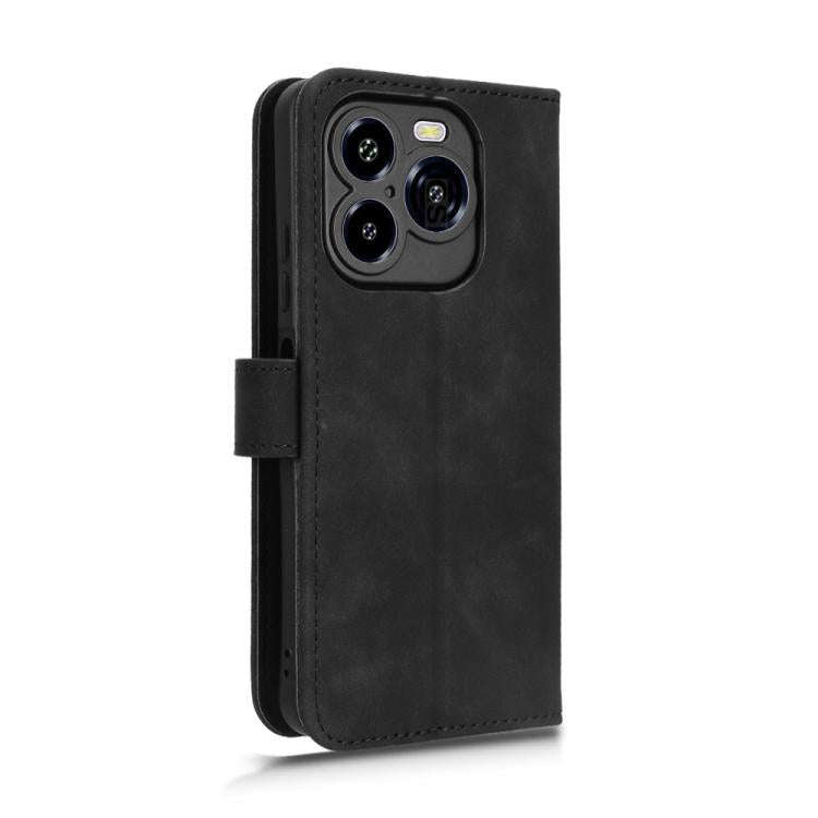 For Oukitel C65 / C65 Pro Skin Feel Magnetic Flip Leather Phone Case(Black)