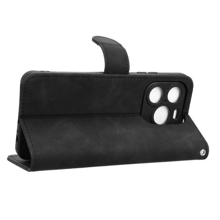 For Oukitel C65 / C65 Pro Skin Feel Magnetic Flip Leather Phone Case(Black)