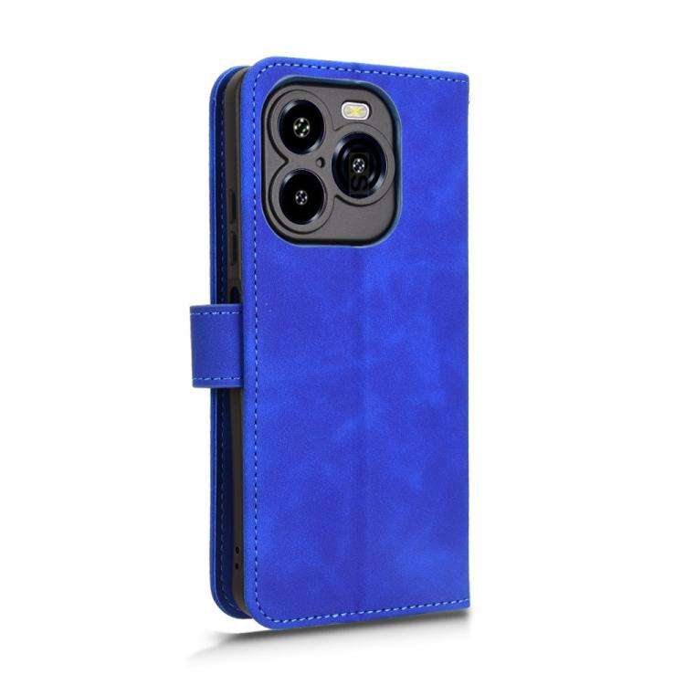 For Oukitel C65 / C65 Pro Skin Feel Magnetic Flip Leather Phone Case(Blue)