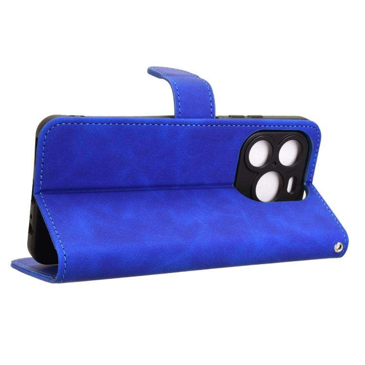 For Oukitel C65 / C65 Pro Skin Feel Magnetic Flip Leather Phone Case(Blue)