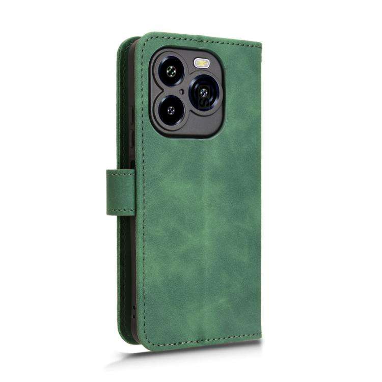 For Oukitel C65 / C65 Pro Skin Feel Magnetic Flip Leather Phone Case(Green)