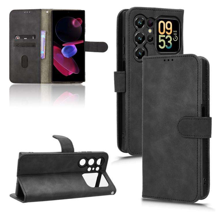 For Oukitel C62 / C62 Pro Skin Feel Magnetic Flip Leather Phone Case(Black)