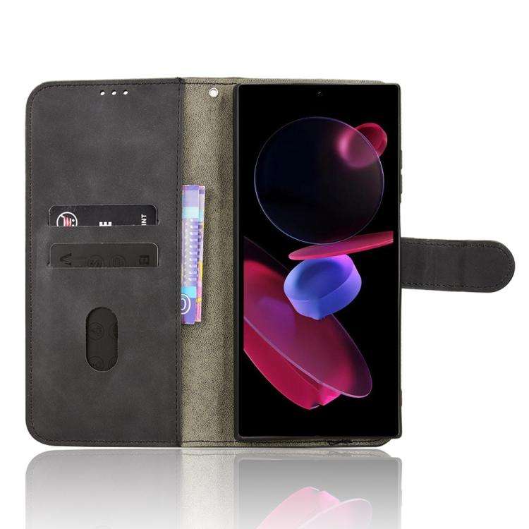 For Oukitel C62 / C62 Pro Skin Feel Magnetic Flip Leather Phone Case(Black)