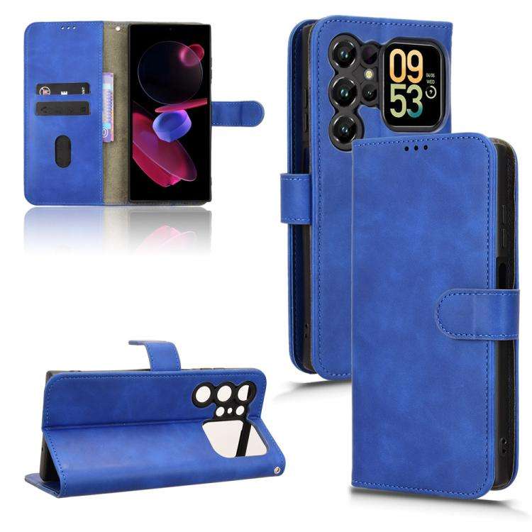 For Oukitel C62 / C62 Pro Skin Feel Magnetic Flip Leather Phone Case(Blue)