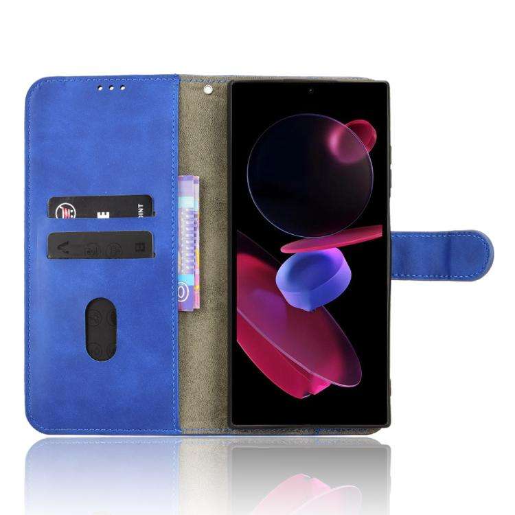 For Oukitel C62 / C62 Pro Skin Feel Magnetic Flip Leather Phone Case(Blue)