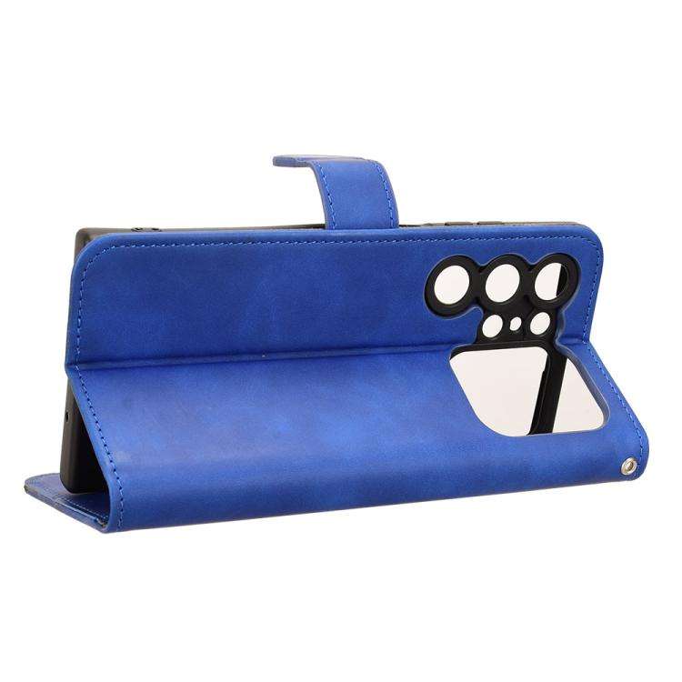 For Oukitel C62 / C62 Pro Skin Feel Magnetic Flip Leather Phone Case(Blue)