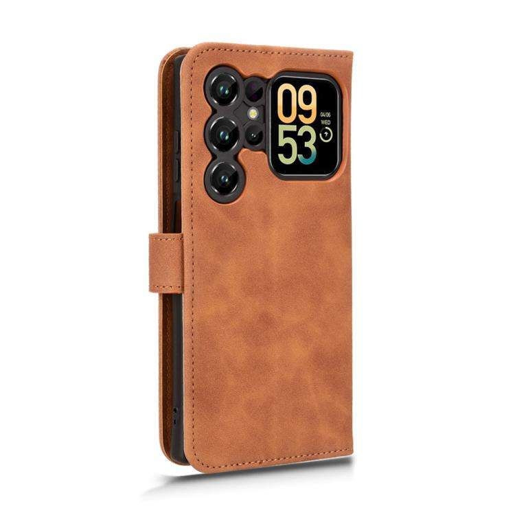 For Oukitel C62 / C62 Pro Skin Feel Magnetic Flip Leather Phone Case(Brown)