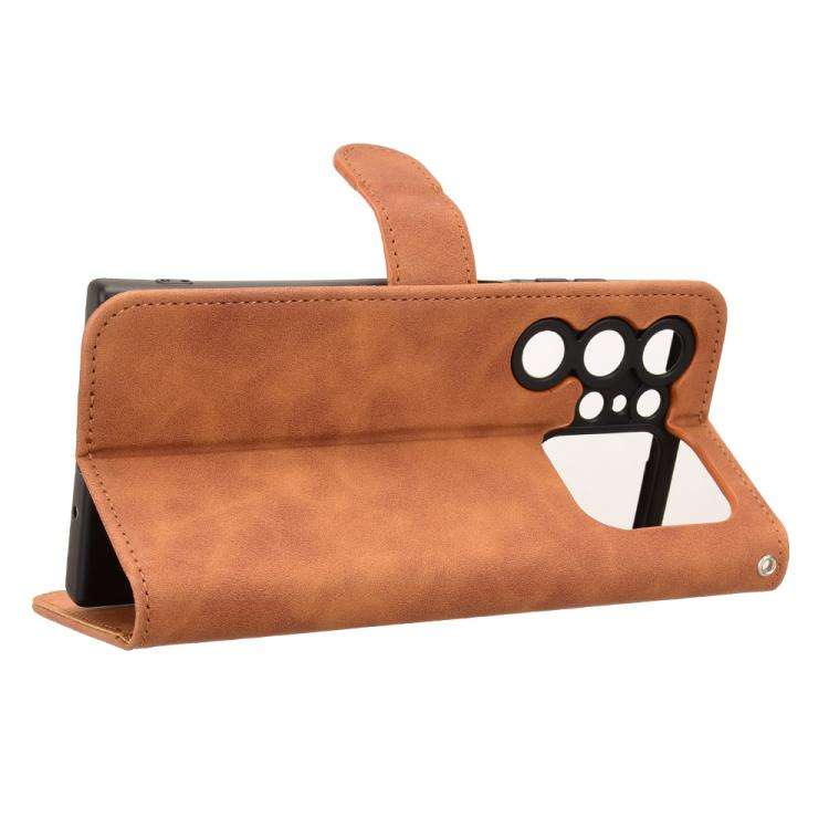 For Oukitel C62 / C62 Pro Skin Feel Magnetic Flip Leather Phone Case(Brown)