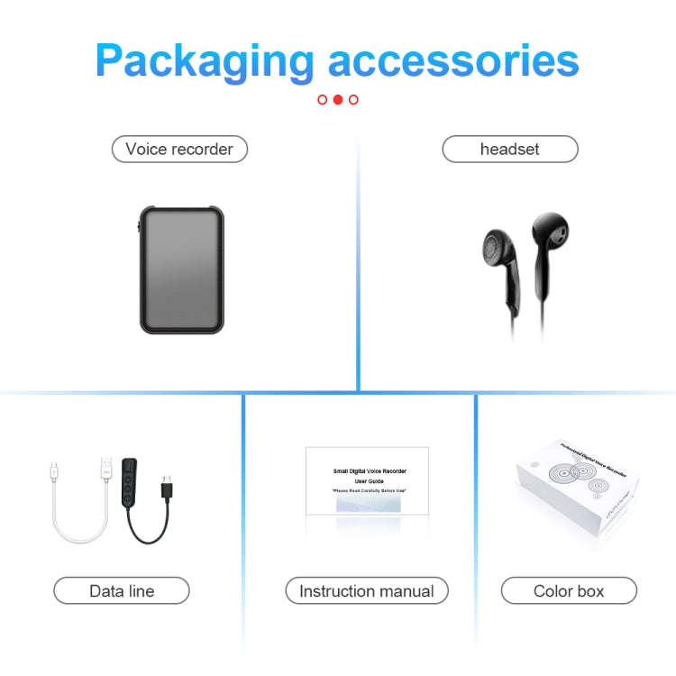 JNN Q75 Magnetic Smart Voice Recorder, Memory:64GB(Black)
