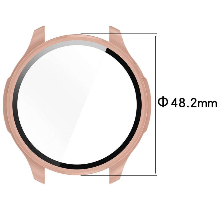 For Amazfit Balance A2286 PC + Tempered Film Integrated Watch Protective Case(Ivory White)