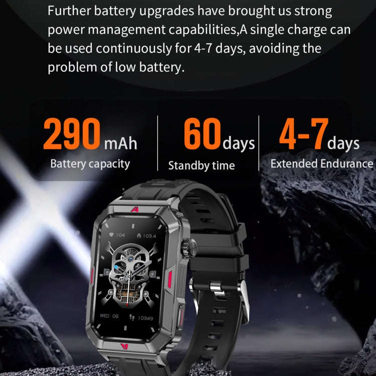 CF26 1.57inch BT5.2 Smart Bracelet Support Sleep Detection, Style:Silicone Strap(Camo Silver)
