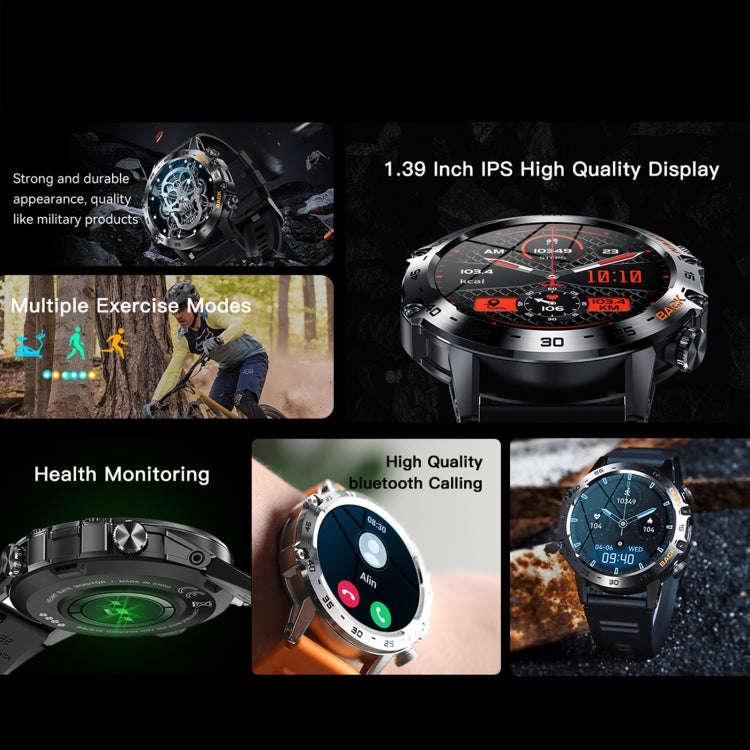 K52 1.39inch BT5.0 Smart Watch Support Heart Rate/ Sleep Detection(Black)