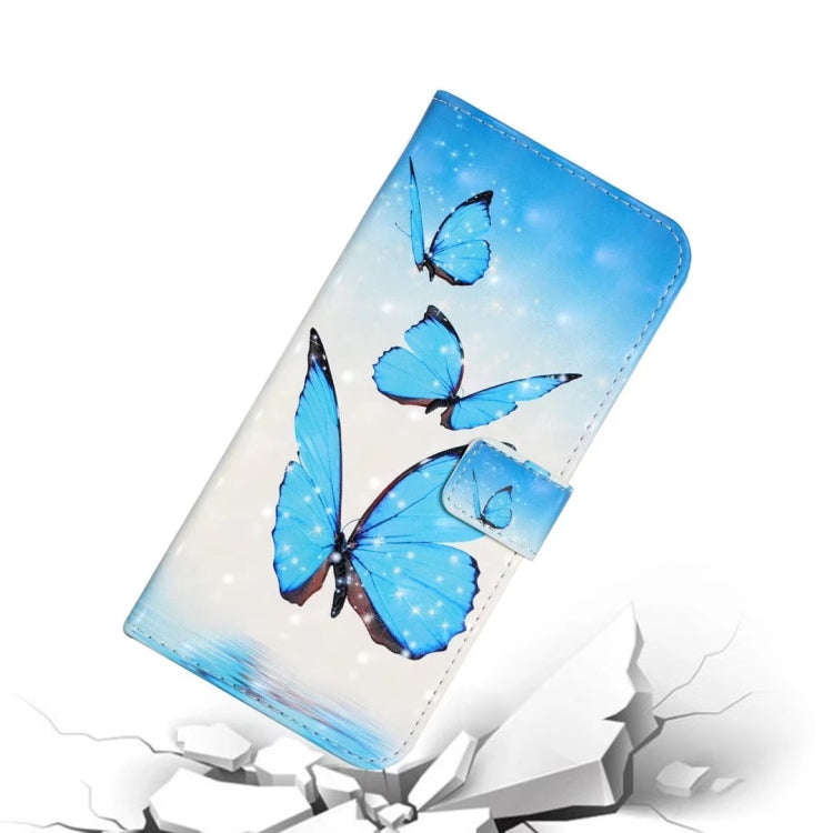 For Motorola Edge 50 5G Oil Embossed 3D Drawing Leather Phone Case(3 Butterflies)