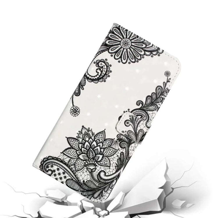 For Motorola Edge 50 Pro Oil Embossed 3D Drawing Leather Phone Case(Lace Flower)