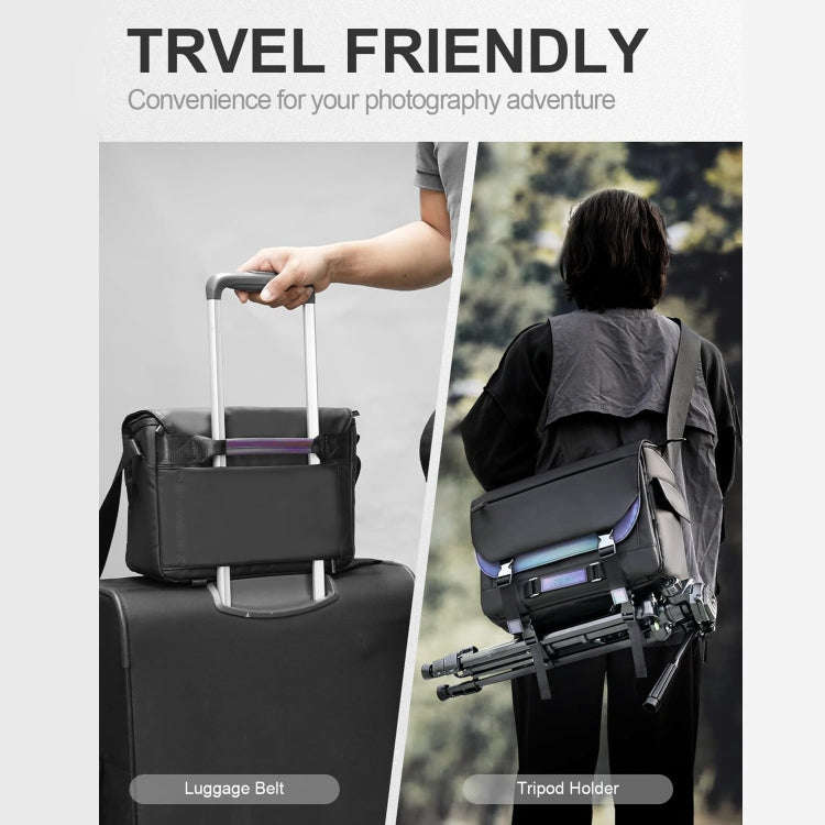 Cwatcun D85 Camera Bag Side Quick Access Camera Messenger Case Waterproof Bag, Size:32 x 14 x 24c...