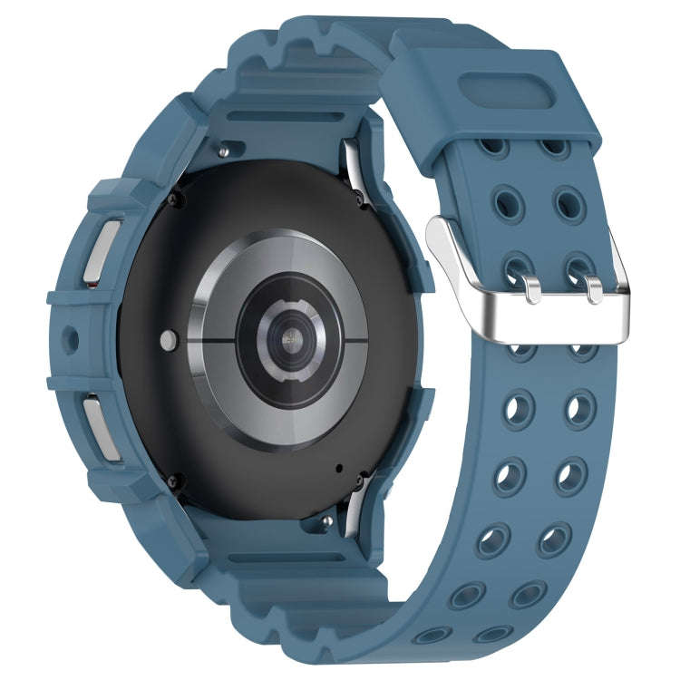 For Samsung Galaxy Watch 6 40mm Armor Silicone Watch Band + Watch Case Set(Blue)