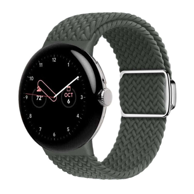 For Google Pixel Watch 4 / 3 / 2 / 1 41mm Nylon Loop Magnetic Buckle Watch Band(Space Grey)
