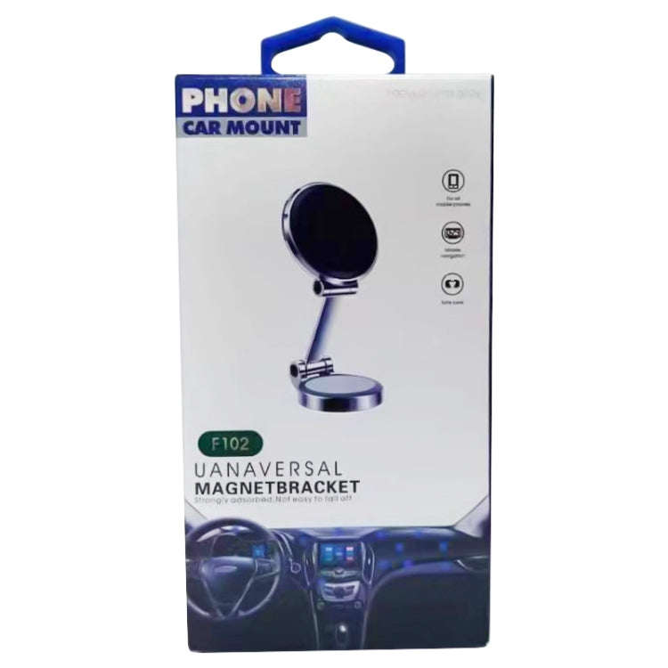 ZF016 Magnetic Alloy Foldable Car Dashboard Phone Holder(Silver)