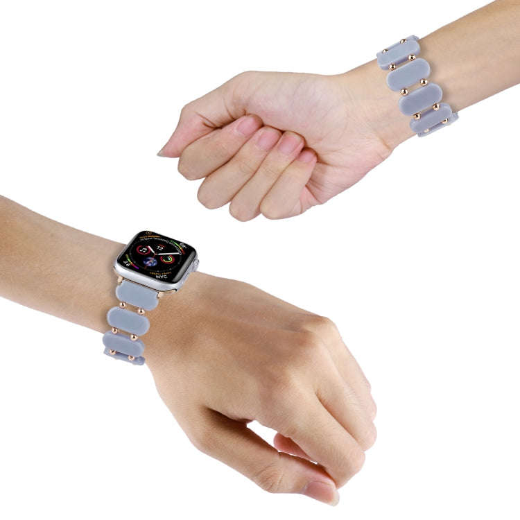 For Apple Watch Series 7 45mm Stretch Resin Watch Band(Blue Ocean)