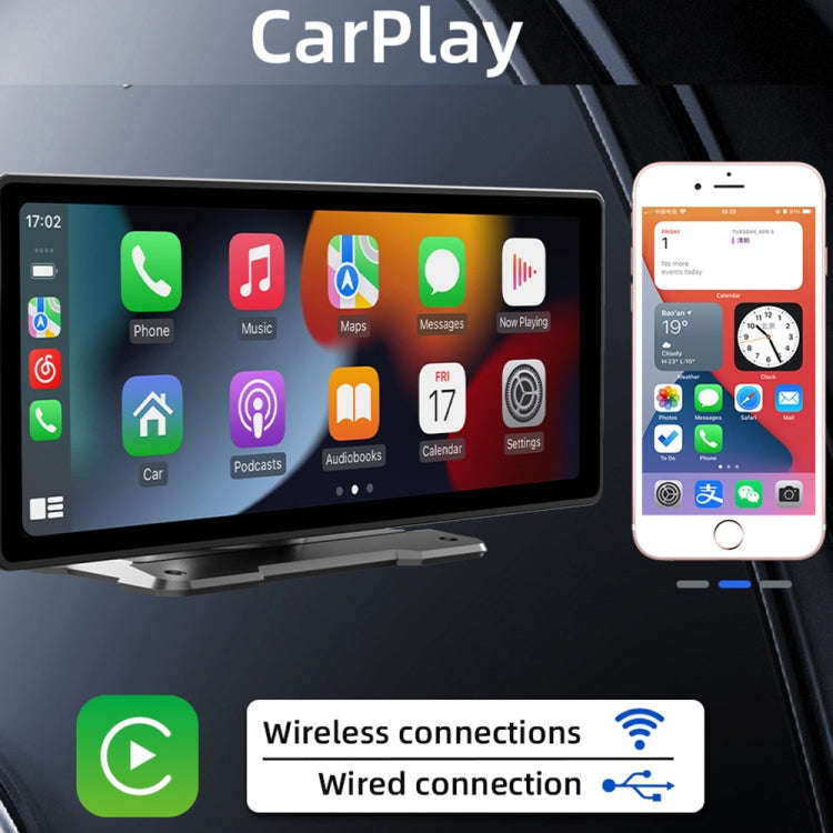 B5303 10.26 inch Portable Car MP5 Player Support CarPlay / Android Auto(Black)