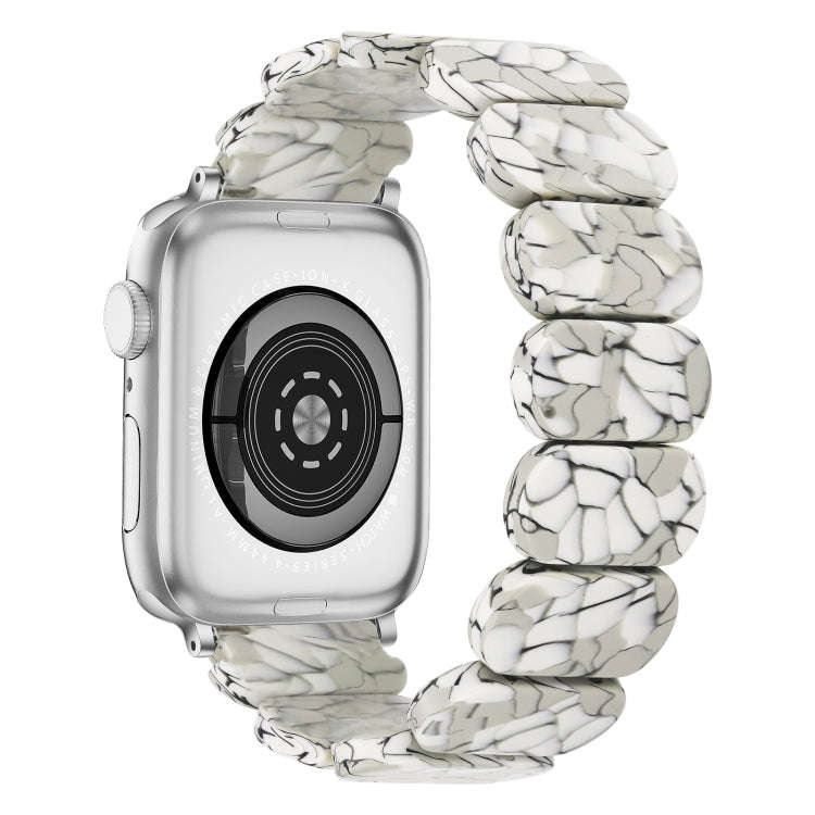 For Apple Watch Series 7 41mm Stretch Rope Resin Watch Band(Earth Cracks)