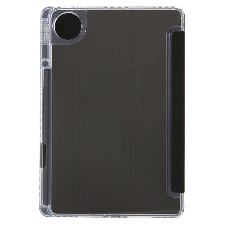 For Huawei MatePad Pro 13.2 2023 Clear Acrylic 3-Fold Leather Tablet Case(Black)