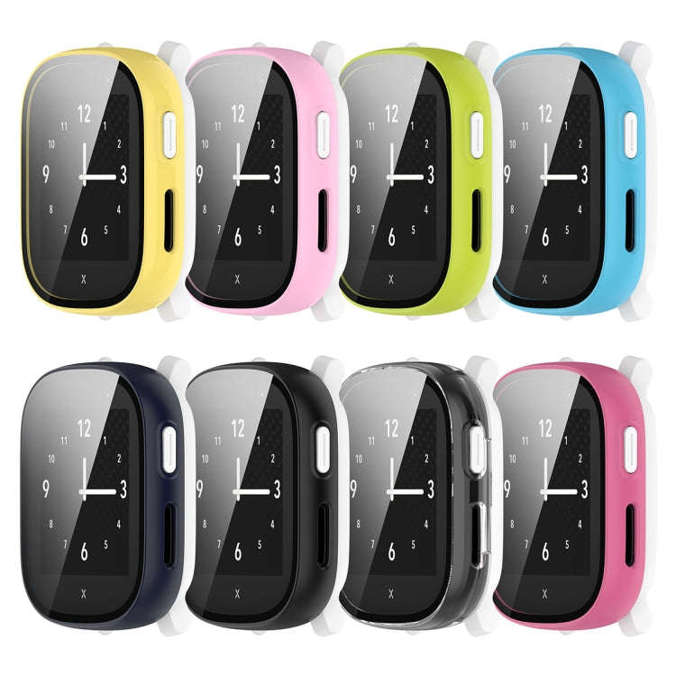 For Xplora X6 Children PC + Tempered Film Integrated Watch Protective Case(Pink)
