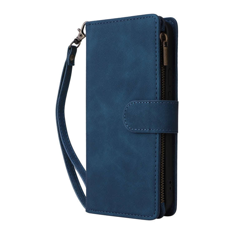 For Google Pixel 9 Pro Multifunctional Multi-Card Wallet Phone Leather Case(Blue)