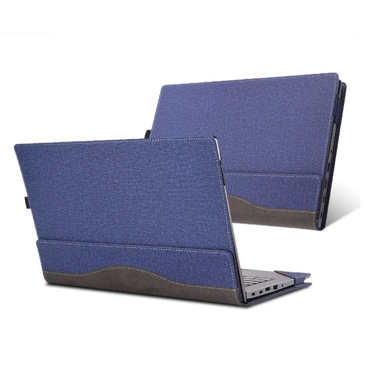 For Lenovo V14 G2 ALC / ITL / IJL Laptop Leather Shockproof Protective Case(Dark Blue)