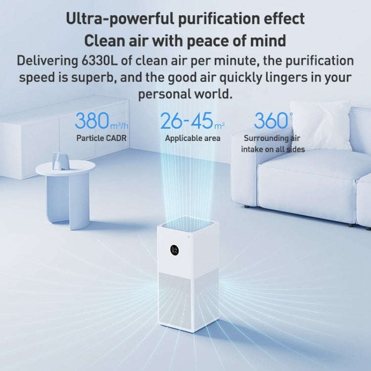 Original Xiaomi Mijia Smart Air Purifier 4 Lite Antibacterial Aldehyde Removal, US Plug(White)