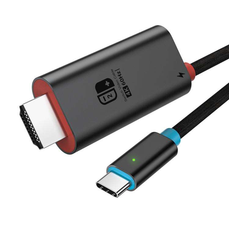 4K 60Hz USB-C / Type-C to HDMI HD Adapter Cable, Length: 1.8m(Black)