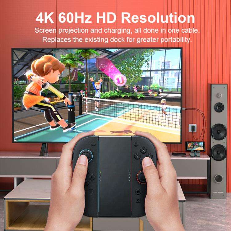 4K 60Hz USB-C / Type-C to HDMI HD Adapter Cable, Length: 1.8m(Black)
