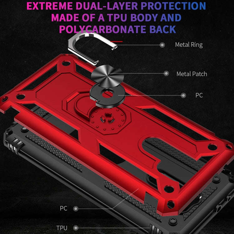 For Xiaomi Redmi 9 Shockproof TPU + PC Protective Case with 360 Degree Rotating Holder(Black)