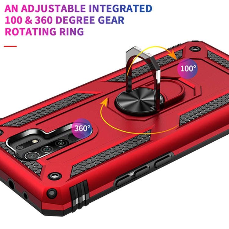 For Xiaomi Redmi 9 Shockproof TPU + PC Protective Case with 360 Degree Rotating Holder(Black)