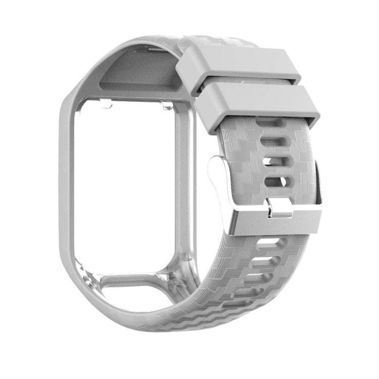 For Tomtom 2 / 3 Radium Carving Texture Watch Band(White)