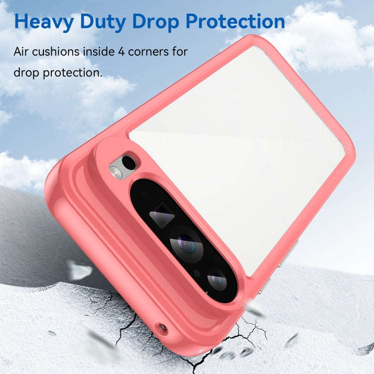 For Google Pixel 9 Pro XL Colorful Series Acrylic Hybrid TPU Phone Case(Red)
